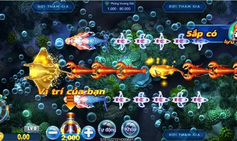 Chinh Phục Đại Dương Rinh Thưởng Lớn Cùng Bắn Cá Royal Fishing 2 Giao diện chơi Bắn Cá Royal Fishing tại U888