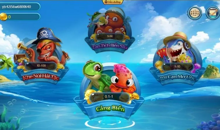 Chinh Phục Đại Dương Săn Hũ Vàng Cùng Bắn Cá Vua Hải Tặc U888 2 Các phòng chơi trong game Bắn Cá Vua Hải Tặc U888